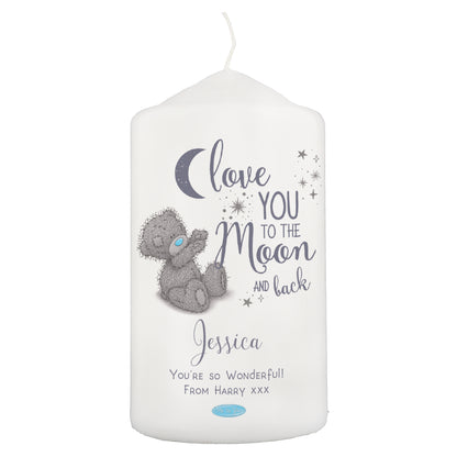 Personalised Me to You 'Love You to the Moon and Back' Pillar Candle - Personalise It!