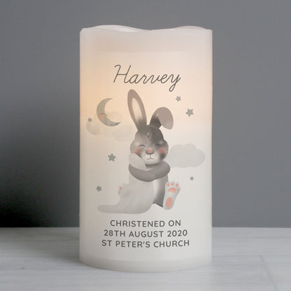 Personalised Baby Bunny LED Candle - Personalise It!