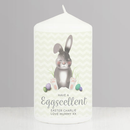 Personalised Easter Bunny Pillar Candle - Personalise It!