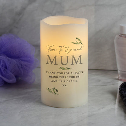 Personalised Botanical LED Candle - Personalise It!