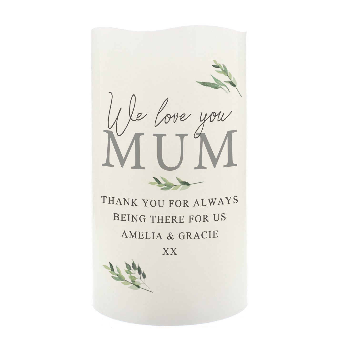 Personalised Botanical LED Candle - Personalise It!