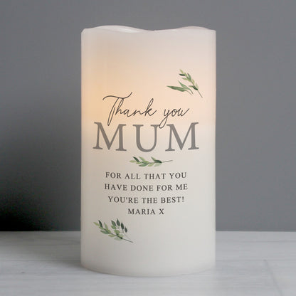 Personalised Botanical LED Candle - Personalise It!