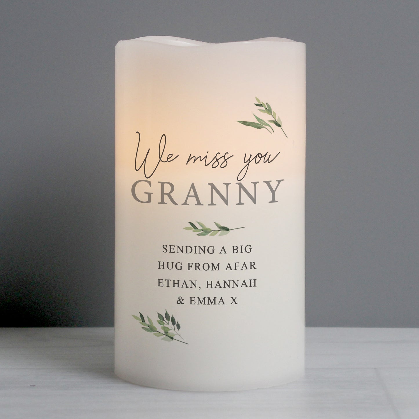 Personalised Botanical LED Candle - Personalise It!