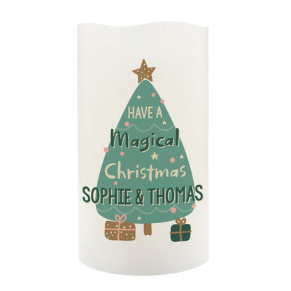 Personalised Have A Magical Christmas LED Candle - Personalise It!