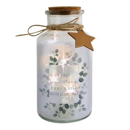 Personalised Botanical LED Glass Jar - Personalise It!