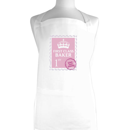Personalised Pink 1st Class Apron - Personalise It!