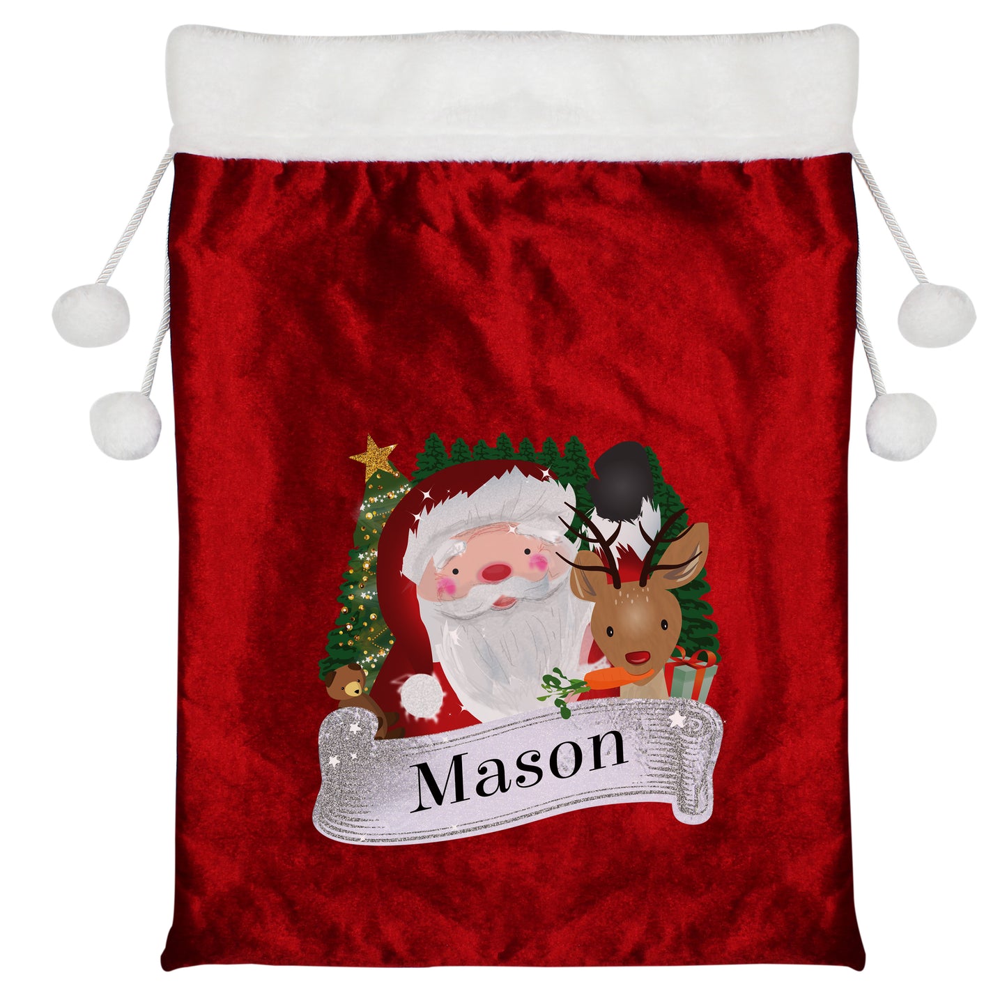 Personalised Christmas Santa Red Sack - Personalise It!