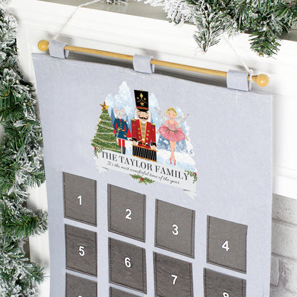 Personalised Nutcracker Advent Calendar In Silver Grey - Personalise It!