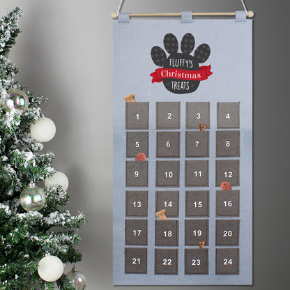 Personalised Pet Advent Calendar In Silver Grey - Personalise It!
