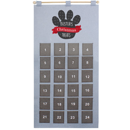 Personalised Pet Advent Calendar In Silver Grey - Personalise It!