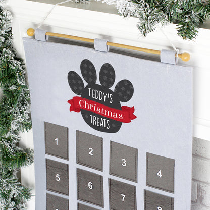Personalised Pet Advent Calendar In Silver Grey - Personalise It!