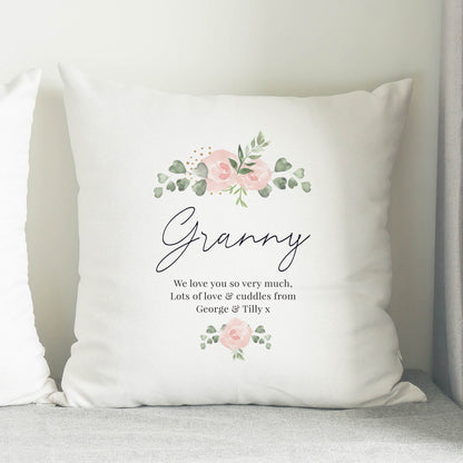 Personalised Abstract Rose Cream Cushion Cover - Personalise It!