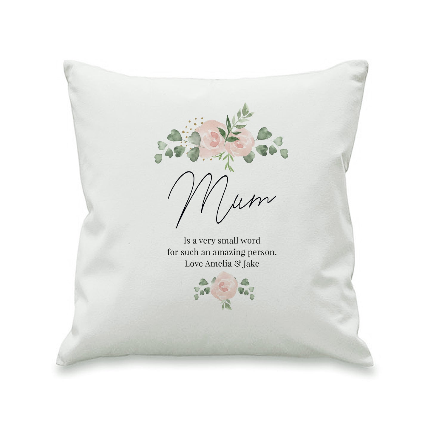 Personalised Abstract Rose Cream Cushion Cover - Personalise It!