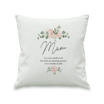 Personalised Abstract Rose Cream Cushion Cover - Personalise It!