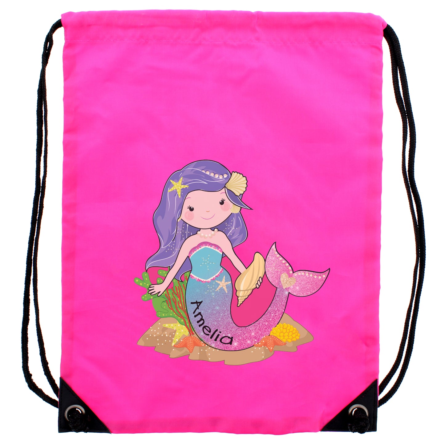 Personalised Mermaid Pink Swim Bag - Personalise It!