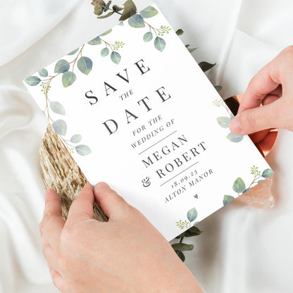 Personalised Botanical Save the Date Pack of 36 - Personalise It!
