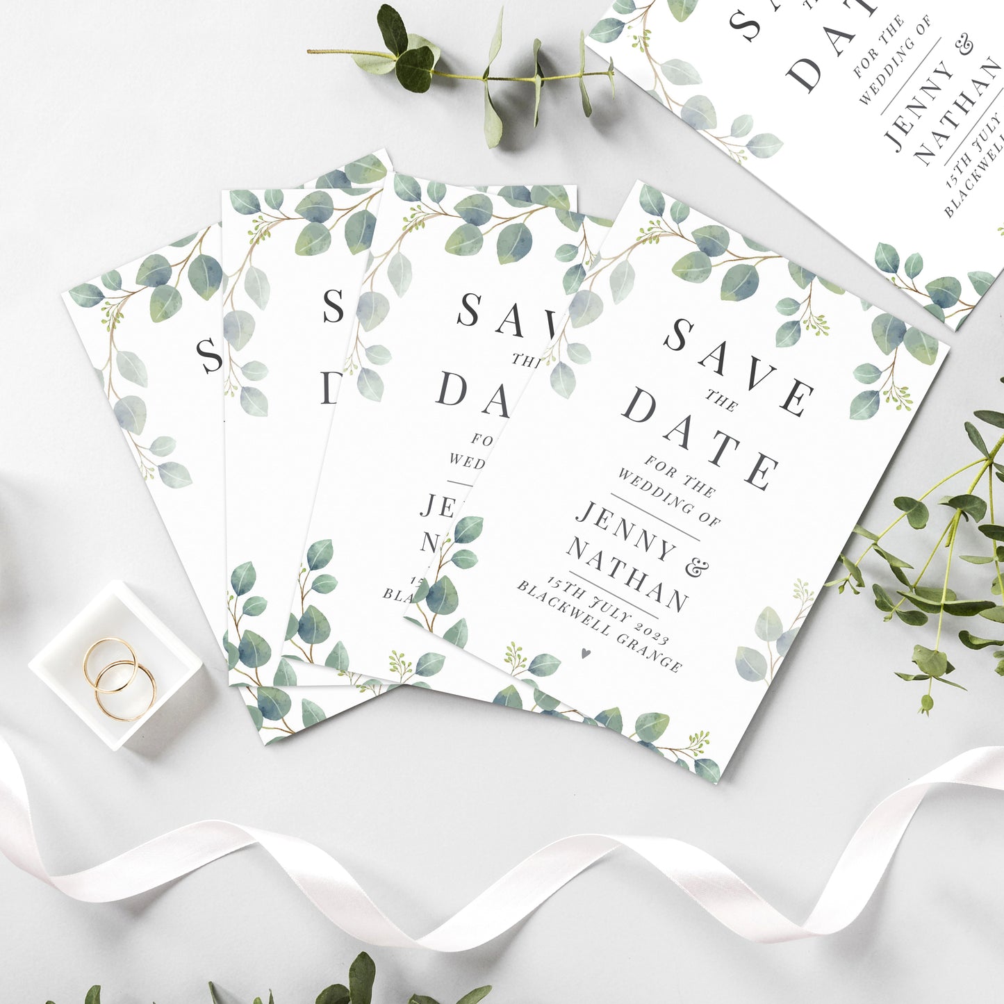 Personalised Botanical Save the Date Pack of 36 - Personalise It!