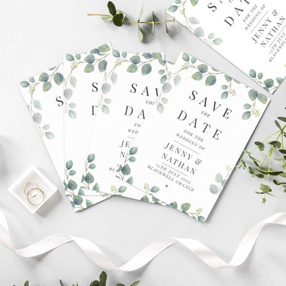 Personalised Botanical Save the Date Pack of 36 - Personalise It!