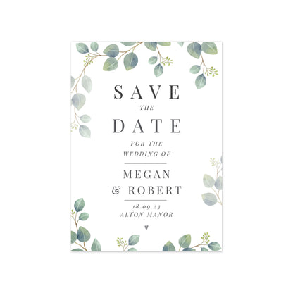 Personalised Botanical Save the Date Pack of 36 - Personalise It!
