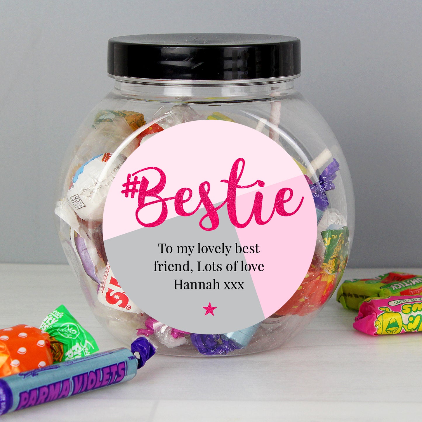 Personalised #Bestie Sweet Jar - Personalise It!
