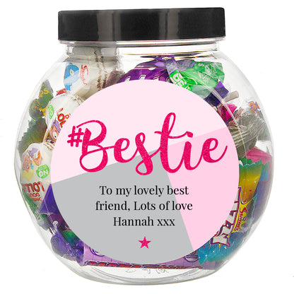 Personalised #Bestie Sweet Jar - Personalise It!