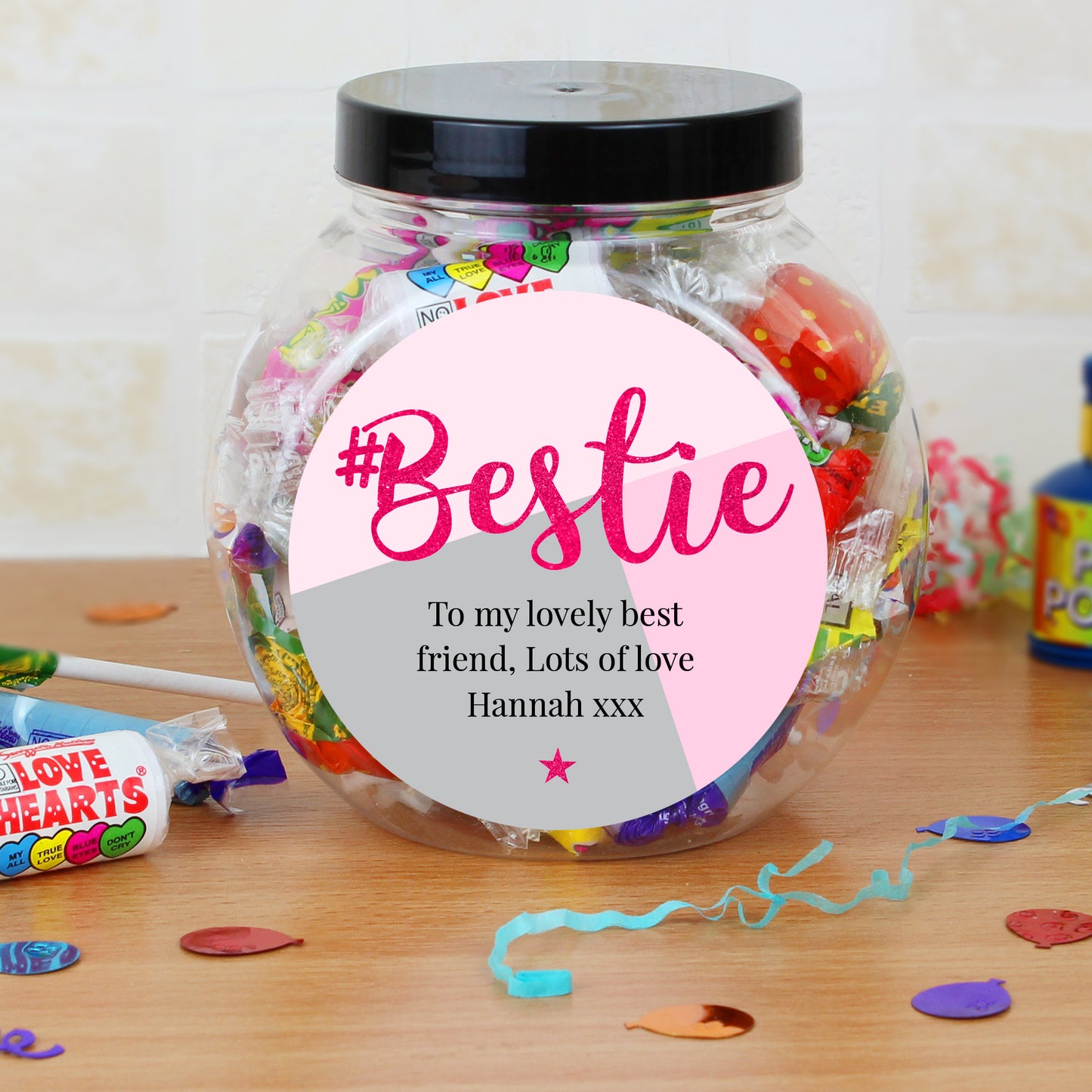Personalised #Bestie Sweet Jar - Personalise It!