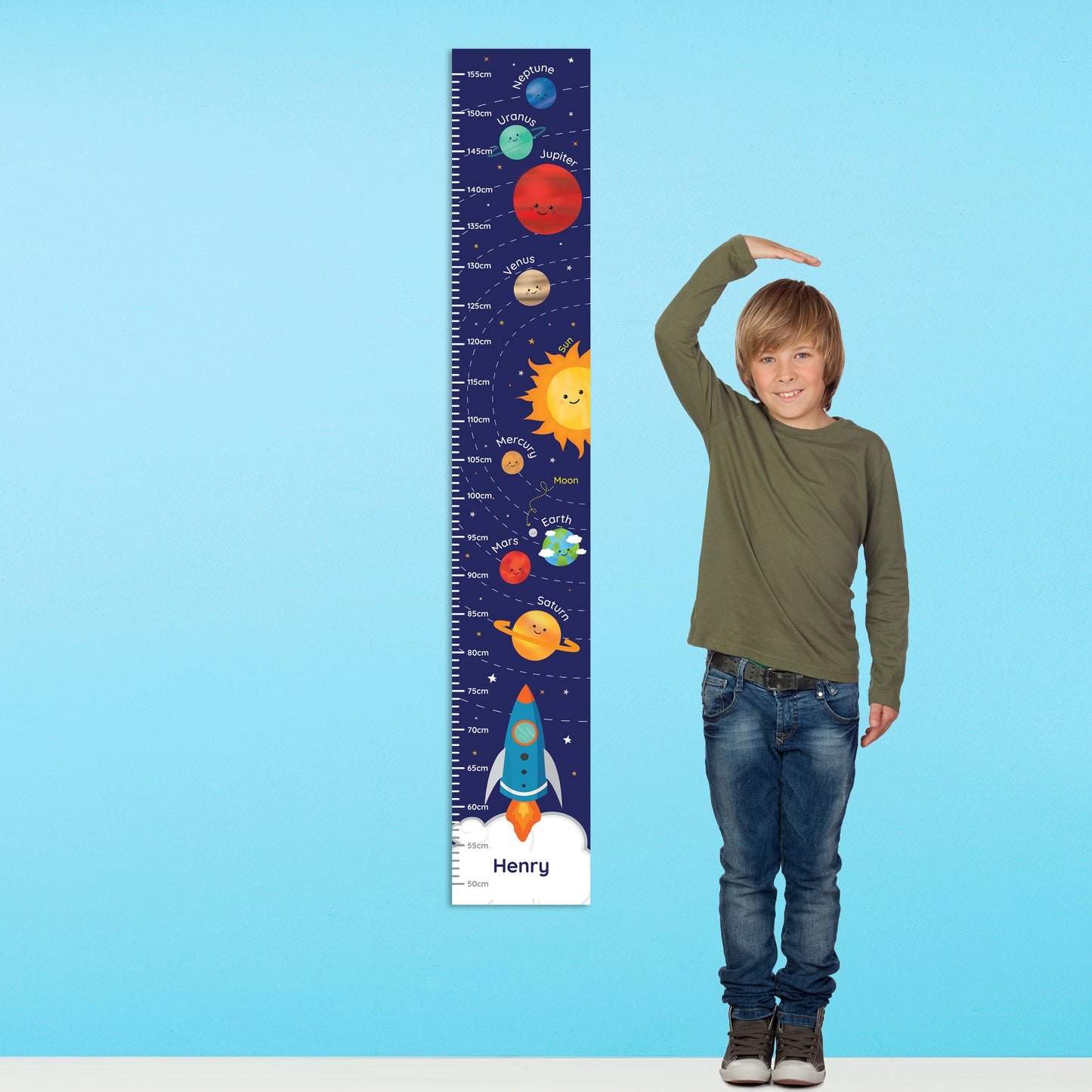Personalised Solar System Height Chart - Personalise It!
