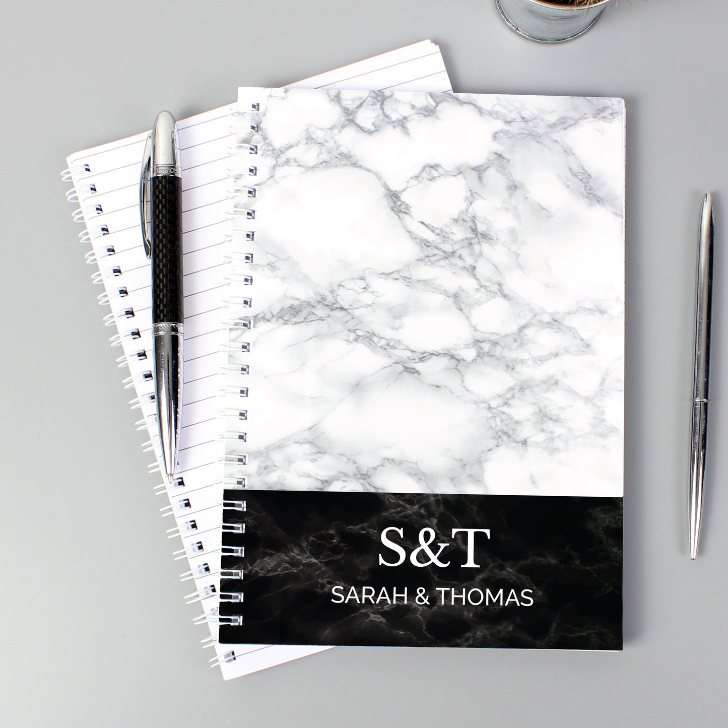 Personalised Marble Effect A5 Notebook - Personalise It!