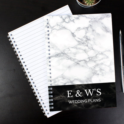 Personalised Marble Effect A5 Notebook - Personalise It!
