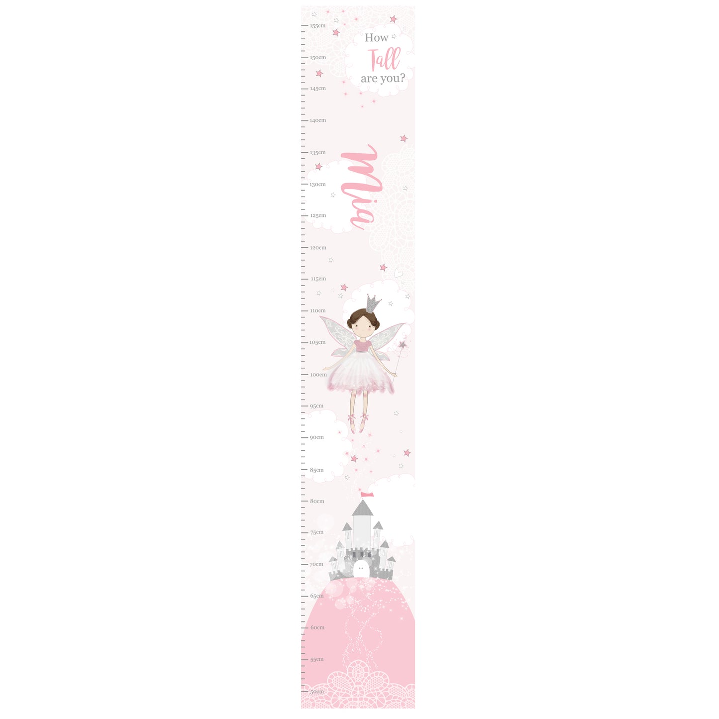 Personalised Fairy Princess Height Chart - Personalise It!