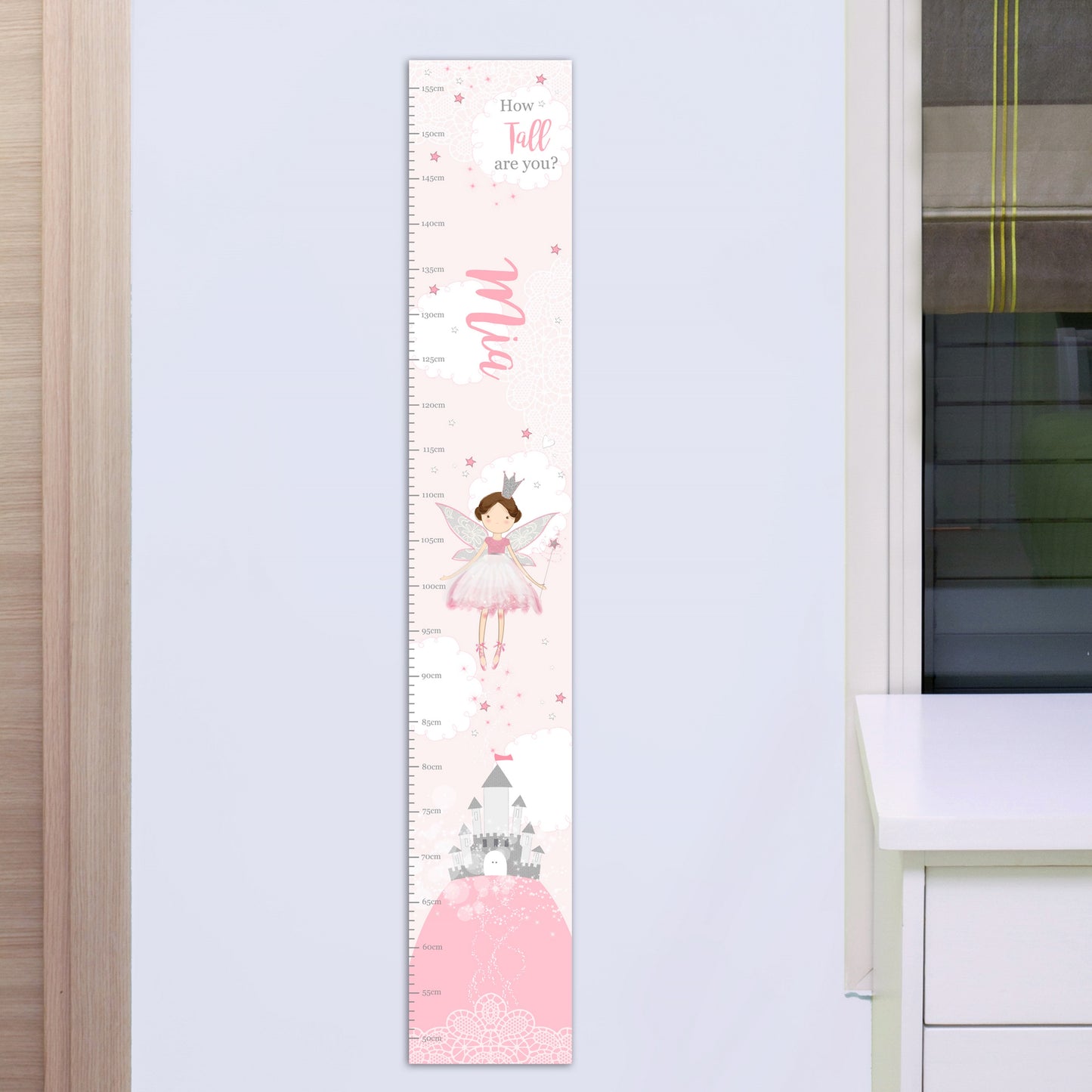 Personalised Fairy Princess Height Chart - Personalise It!