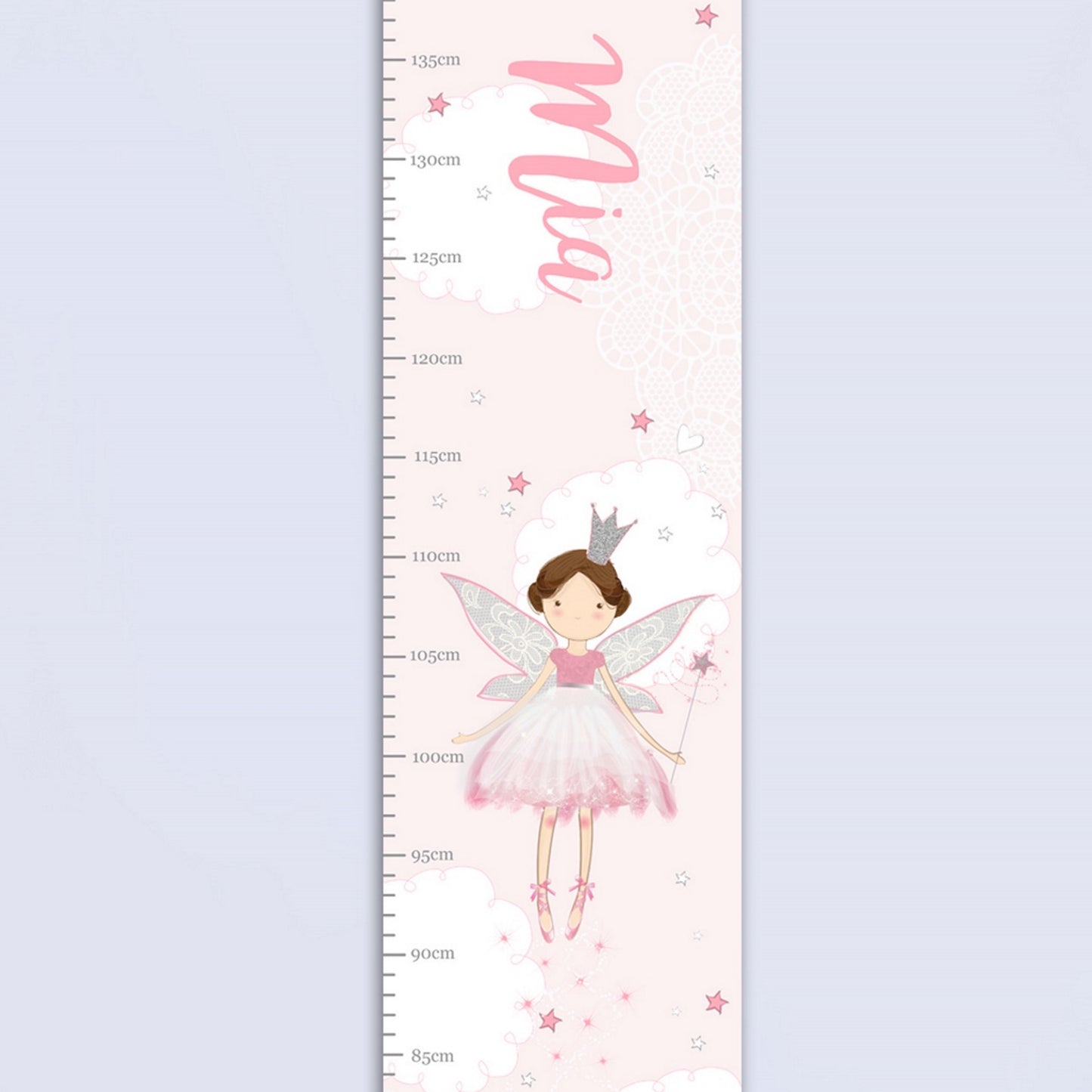 Personalised Fairy Princess Height Chart - Personalise It!