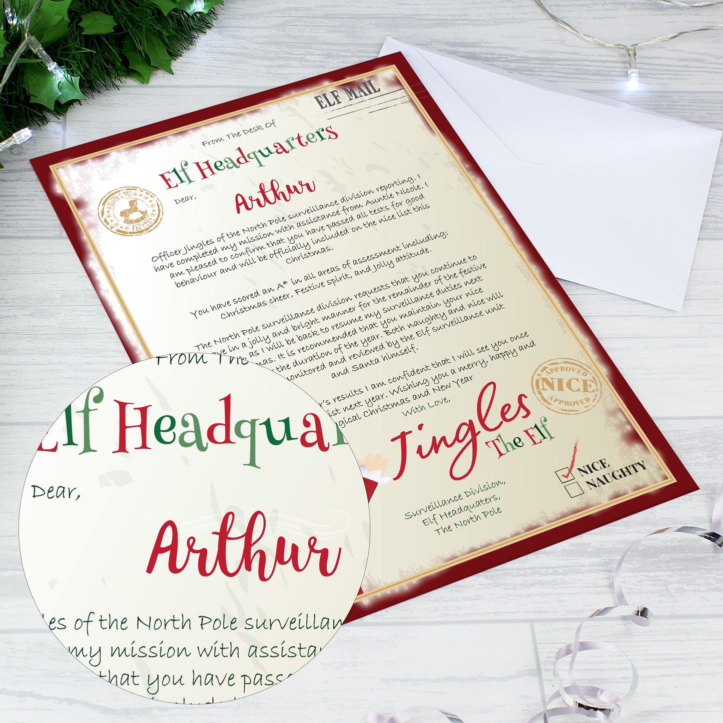 Personalised Elf Surveillance Christmas Letter - Personalise It!