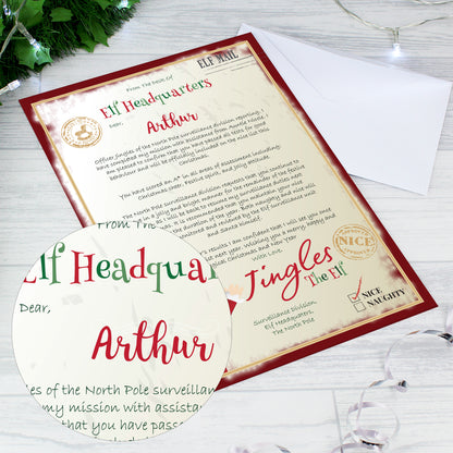 Personalised Elf Surveillance Christmas Letter - Personalise It!