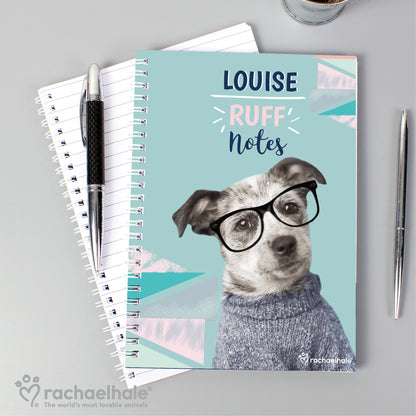 Personalised Rachael Hale 'Ruff Notes' Dog A5 Notebook - Personalise It!