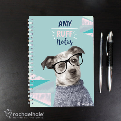 Personalised Rachael Hale 'Ruff Notes' Dog A5 Notebook - Personalise It!
