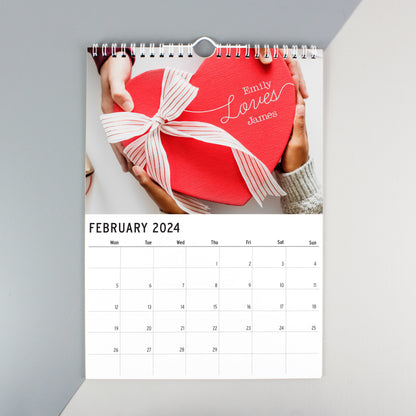 Personalised A4 Couple You And Me Calendar - Personalise It!