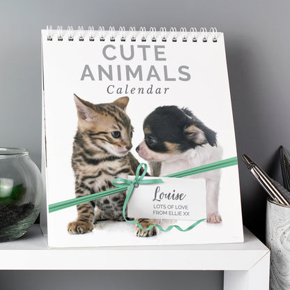 Personalised Cute Animals Desk Calendar - Personalise It!