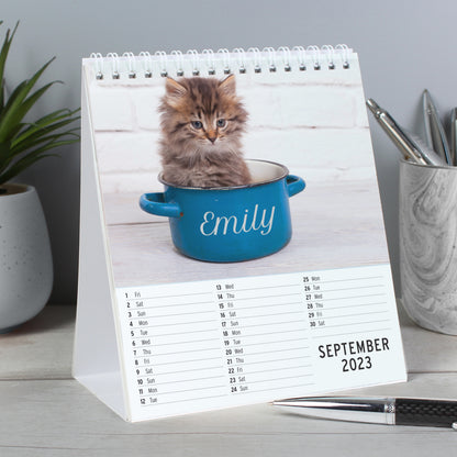 Personalised Cats and Kittens Desk Calendar - Personalise It!