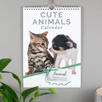 Personalised A4 Cute Animals Calendar - Personalise It!