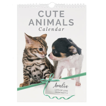 Personalised A4 Cute Animals Calendar - Personalise It!