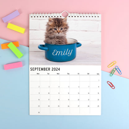 Personalised A4 Cats & Kittens Calendar - Personalise It!