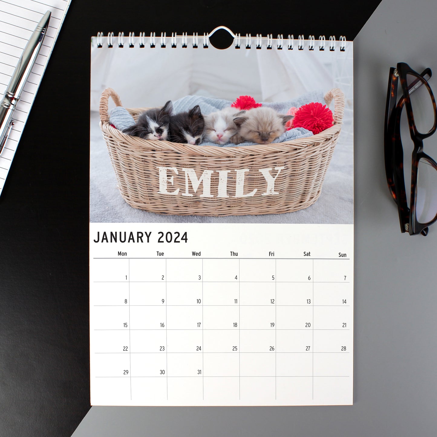 Personalised A4 Cats & Kittens Calendar - Personalise It!