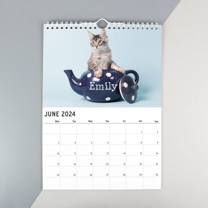 Personalised A4 Cats & Kittens Calendar - Personalise It!