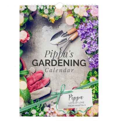 Personalised A4 Gardening Calendar - Personalise It!