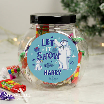 Personalised The Snowman and the Snowdog Sweet Jar - Personalise It!