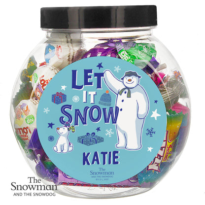 Personalised The Snowman and the Snowdog Sweet Jar - Personalise It!