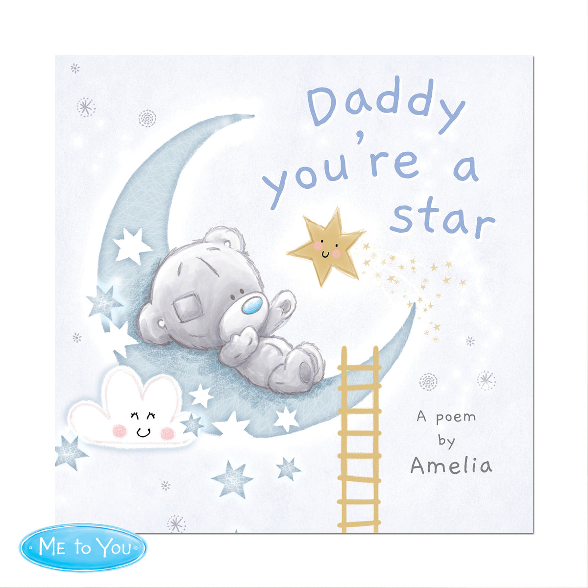 Personalised Tiny Tatty Teddy Daddy You're A Star Poem Book - Personalise It!