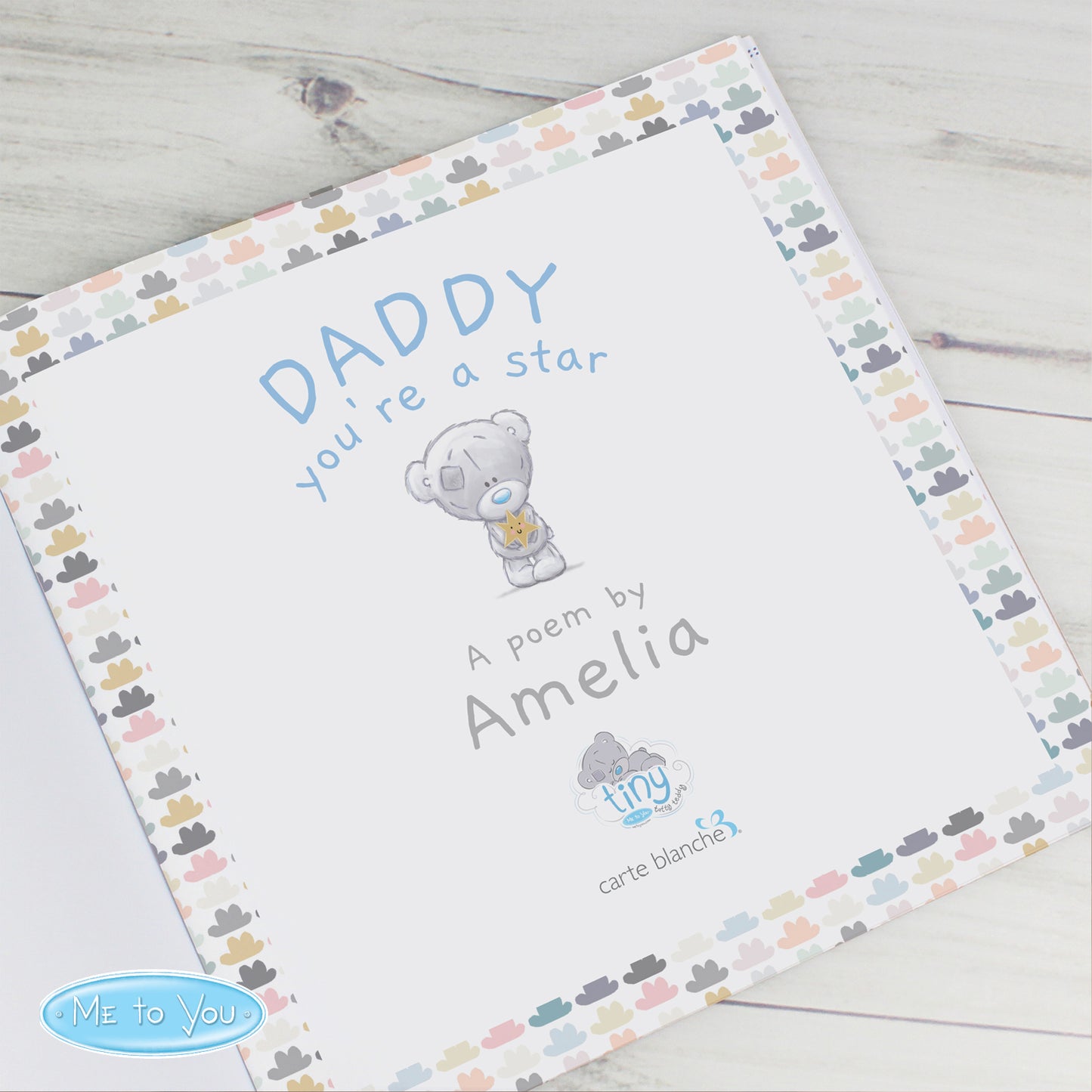 Personalised Tiny Tatty Teddy Daddy You're A Star Poem Book - Personalise It!