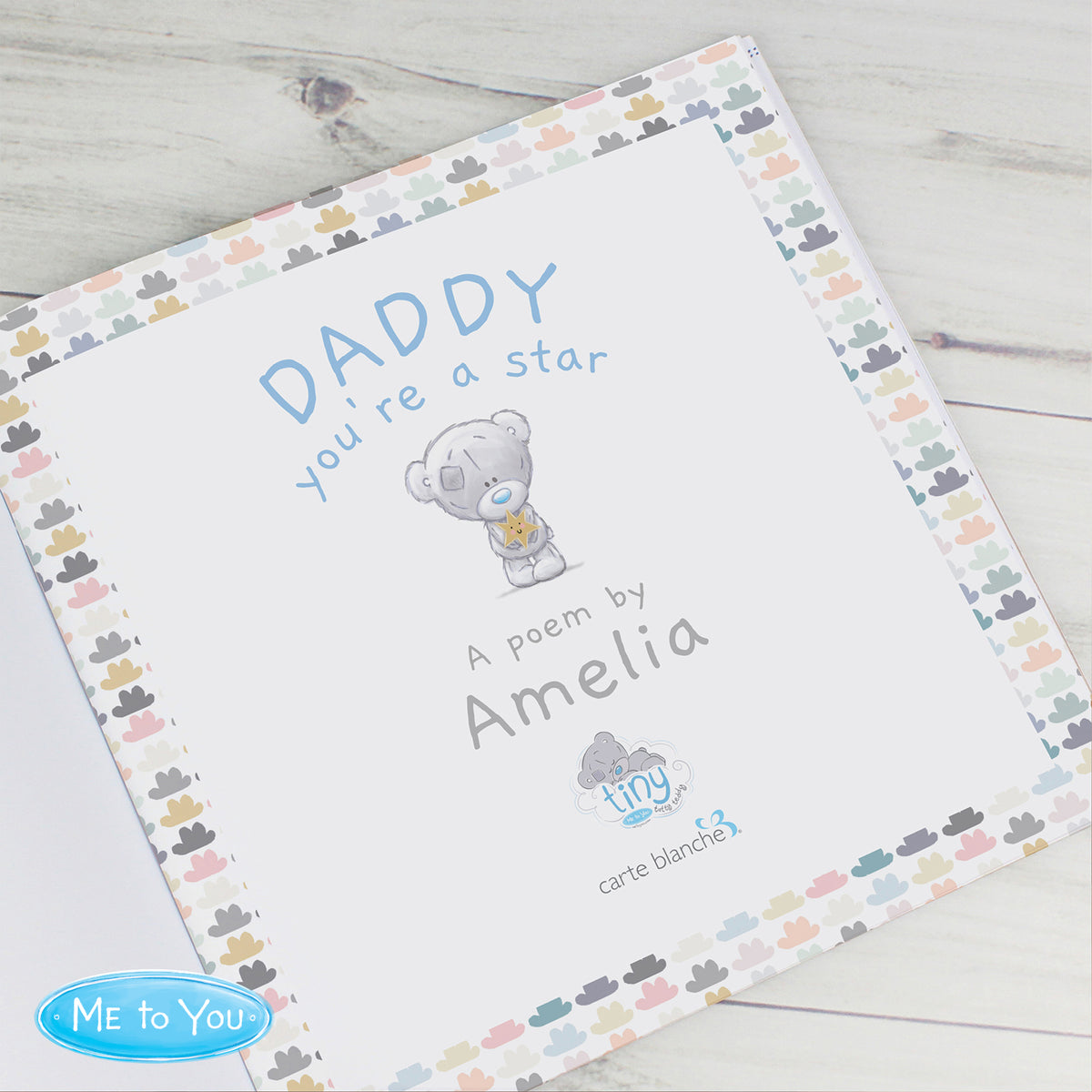 Personalised Tiny Tatty Teddy Daddy You're A Star Poem Book - Personalise It!